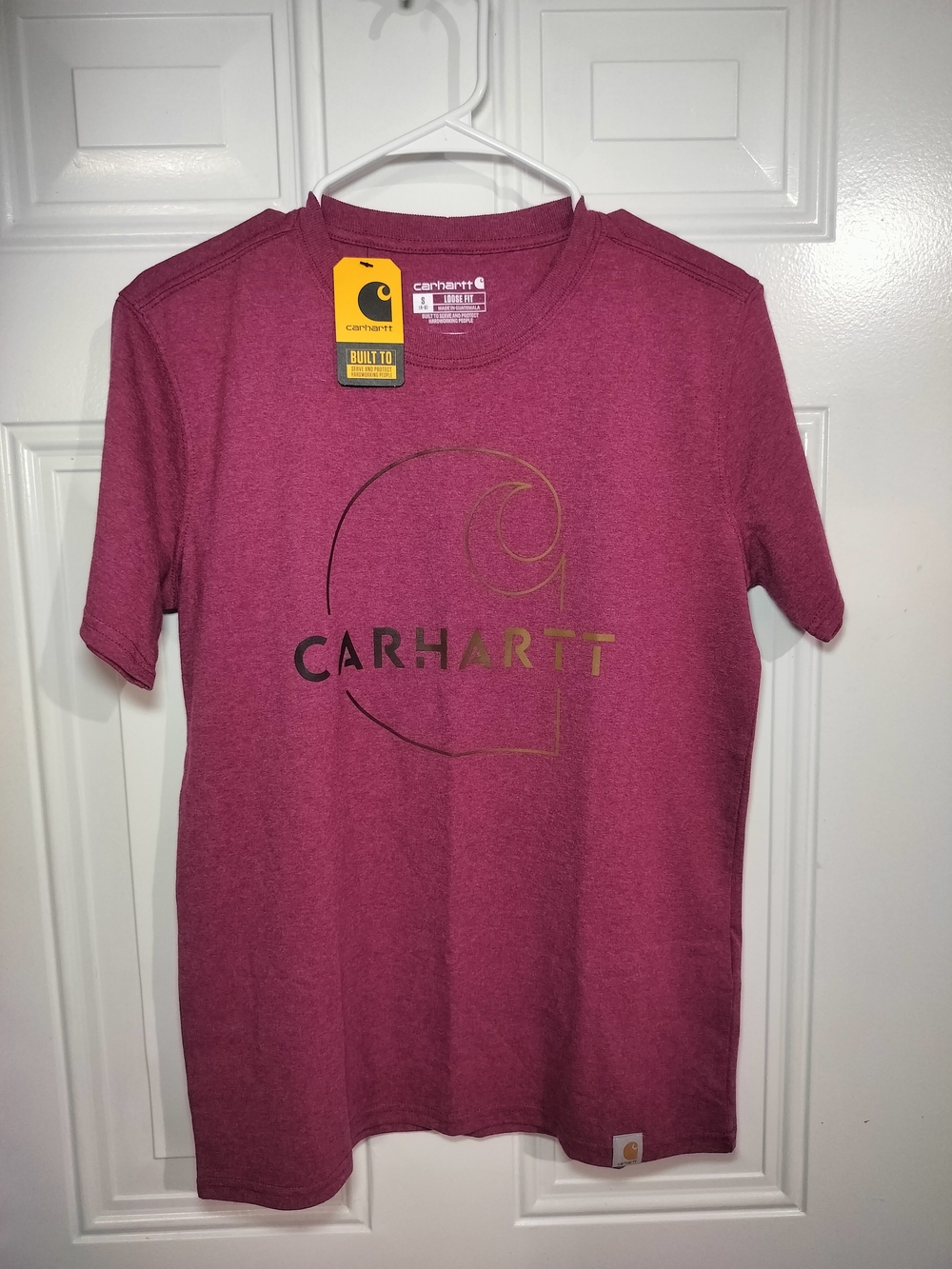 Carhartt Women’s Loose Fit Heavyweight Graphic Tee Purple Size S NWT